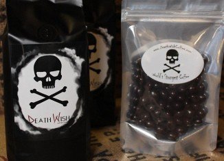 Death Wish, a medium-dark roast coffee blend roasted in up-state NY, claims to be the most highly caffeinated premium dark roast organic coffee in the world
