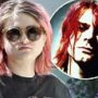 Frances Bean Cobain looks like her father with pink hair and grunge outfit