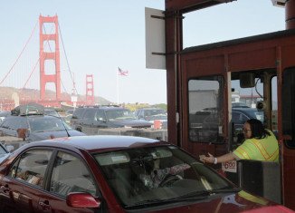 Human toll collectors at the Golden Gate Bridge in San Francisco are being replaced with an all-electronic system on Wednesday