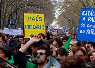 Hundreds of thousands of people have taken part in protests across Portugal against government austerity measures