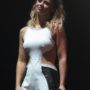 Kimberley Walsh wardrobe malfunction on stage at O2 Arena in London