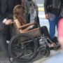 Lady Gaga in Louis Vuitton wheelchair on her birthday