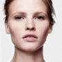 CK One Colour 3-in-1 foundation ad featuring bare faced Lara Stone