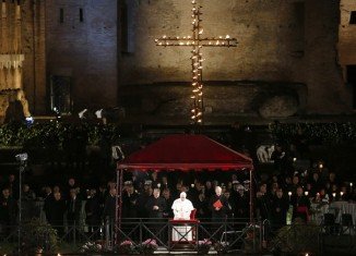 Leading his first Way of the Cross as Pontiff, Pope Francis said only a few words are necessary to understand God's message