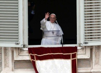 Pope Francis I has delivered his first Angelus prayer and blessing before a crowd of many thousands gathered in St Peter's Square in Rome