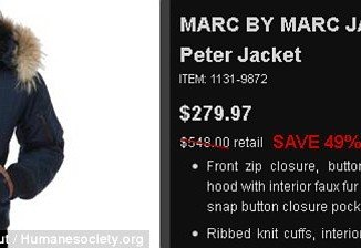 The labels on three Marc Jacobs jackets at Century 21 revealed that they were trimmed with “real raccoon fur” from China, and laboratory testing later found that it was actually raccoon dog