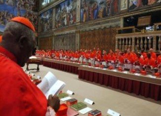 The process of electing a successor to Benedict XVI is under way