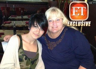 Debbie Rowe and Paris Jackson celebrating the teenager's 15th birthday at Ahi Sushi in Studio City, California on April 3