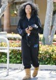 Diana Ross looked a far cry from her usual self as she headed out without a scrap of make-up and loose fitting casual clothes