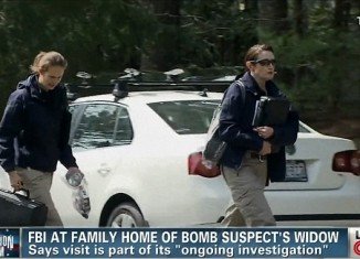 FBI agents investigating the Boston bombings visited the North Kingstown home of Katherine Russell's parents, where Tamerlan Tsarnaev's widow has been staying since the attacks
