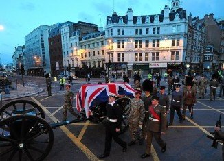 Margaret Thatcher will be given a funeral ceremony with full military honors before a private cremation on April 17
