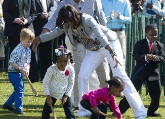 President Barack Obama and First Lady Michelle Obama kicked off White House Easter Egg Roll 2013