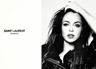 The spoof Saint Laurent ad is, in fact, an edited shot of Lindsay Lohan modeling for Fornarina in fall 2010