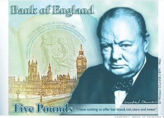 Winston Churchill will feature on the new design of the £5 banknote which will enter circulation in 2016