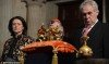 Footage shows President Milos Zeman clearly the worse for wear at a rare public display of the Czech crown jewels