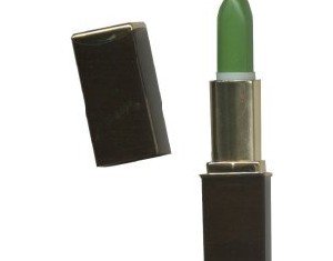 Green lipstick contains a dye called Red 27, which reacts to the pH balance and temperature of the wearer's lips, causing the color change