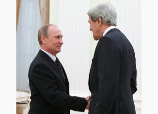John Kerry held lengthy talks with Russian President Vladimir Putin on Tuesday during his first visit to Moscow since becoming secretary of state