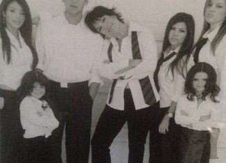 Kris Jenner posted several old pictures, showing her large brood as youngsters