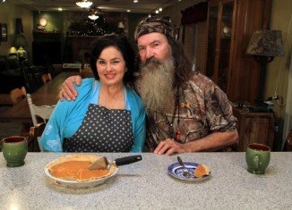 Phil Robertson and his wife Miss Kay sliced some sweet potato pie and filled their audience in about Clayton Homes