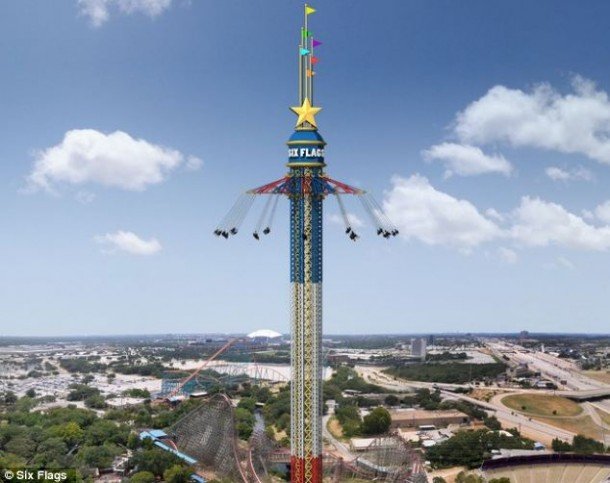 Skyscreamer Worlds Highest Swing Ride Taking Thrill Seekers Up To 400 Feet In The Air Opens At