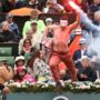 Masked protester runs onto court at French Open men’s final
