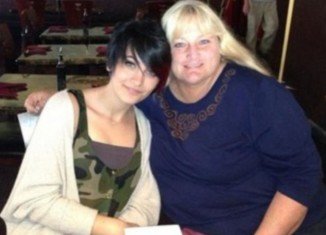 Paris Jackson pictured with her biological mother Debbie Rowe as she celebrated 15th birthday anniversary