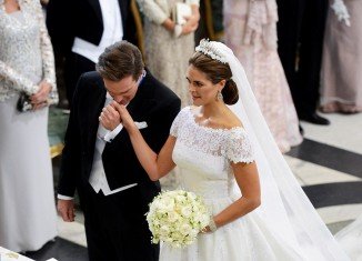 Princess Madeleine of Sweden turned fairytale bride as she married American banker Christopher O’Neill watched by European royals and the cream of New York society