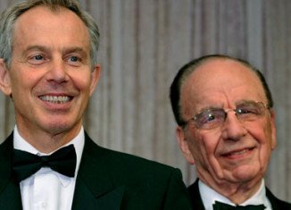 Tony Blair strongly denied outrageous internet rumors today linking him with the divorce of Rupert Murdoch and Wendi Deng