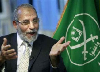 Muslim Brotherhood leader Mohamed Badie is accused of inciting the violence in Cairo in which more than 50 people were killed