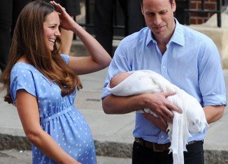 That neat bump was the only thing which gave away the fact Kate Middleton had given birth to an 8lb 6oz boy just a day earlier