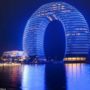 Sheraton Huzhou Hot Spring Resort: China unveils hotel shaped like a giant, glowing doughnut