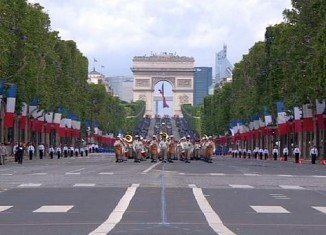 The July 14 celebrations, marking the start of the French Revolution in 1789, traditionally include an annual military parade on the Champs Elysees in Paris