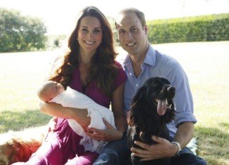 Kate Middleton with Prince William and baby George joined by retriever Tilly and cocker spaniel Lupo