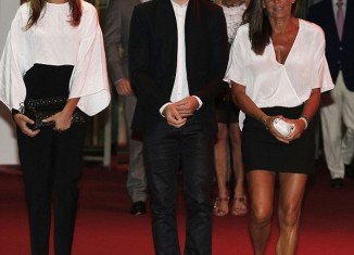 Pauline Ducruet, brother Louis, and their mother Princess Stephanie of Monaco at the Summer Monaco Fight AIDS Gala