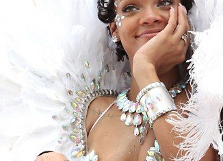 Rihanna at the Kadooment carnival
