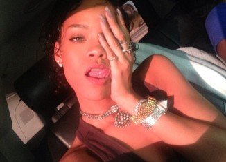 Rihanna showed off her stunning new wavy hairstyle