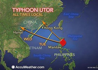 Typhoon Utor has hit the northern Philippines, leaving at least 23 fishermen missing