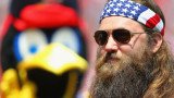 Willie Robertson told Mehgan Cook and Charlie Miller to always love and forgive one another as they were wed at a Field & Stream store near Pittsburgh