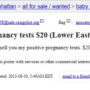 Positive pregnancy tests for sale on Craigslist