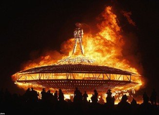 The 27th annual Burning Man festival in northern Nevada’s Black Rock Desert comes to a close after a week of fiery excess