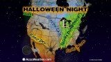 A massive storm system could make for a rainy Halloween for trick-or-treaters across the US from New England to Texas