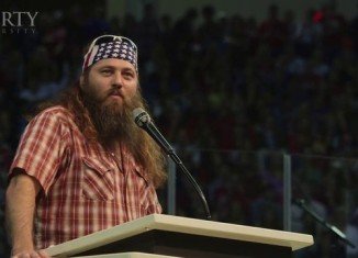 Duck Dynasty’s Willie Robertson during Liberty University’s Convocation