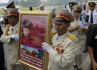General Vo Nguyen Giap two-day state funeral is in its final stages inVietnam