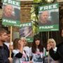 Jude Law and Damon Albarn join London protest over Greenpeace piracy charges in Russia