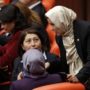 Turkish women lawmakers wear headscarves in parliament