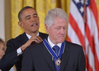 Former President Bill Clinton was among those receiving the Presidential Medal of Freedom