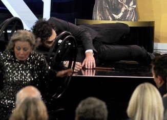 Sacha Baron Cohen shocked at the BAFTA Britannia Awards in Hollywood after pushing an elderly woman in a wheelchair off the stage while accepting an award