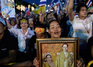Tens of thousands of protesters marched on Bangkok streets for a second day of anti-government demonstrations in Thailand
