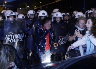 The headquarters of Greece’s former state broadcaster ERT have been cleared by riot police