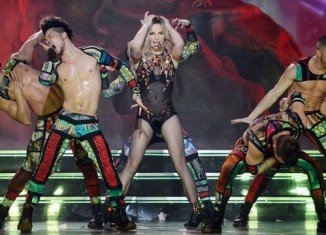 Britney Spears was accused of lip-syncing during the launch of her Las Vegas show, Britney: Piece of Me